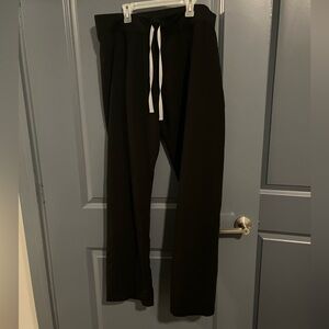 Figs Black Straight Leg Scrub Pants